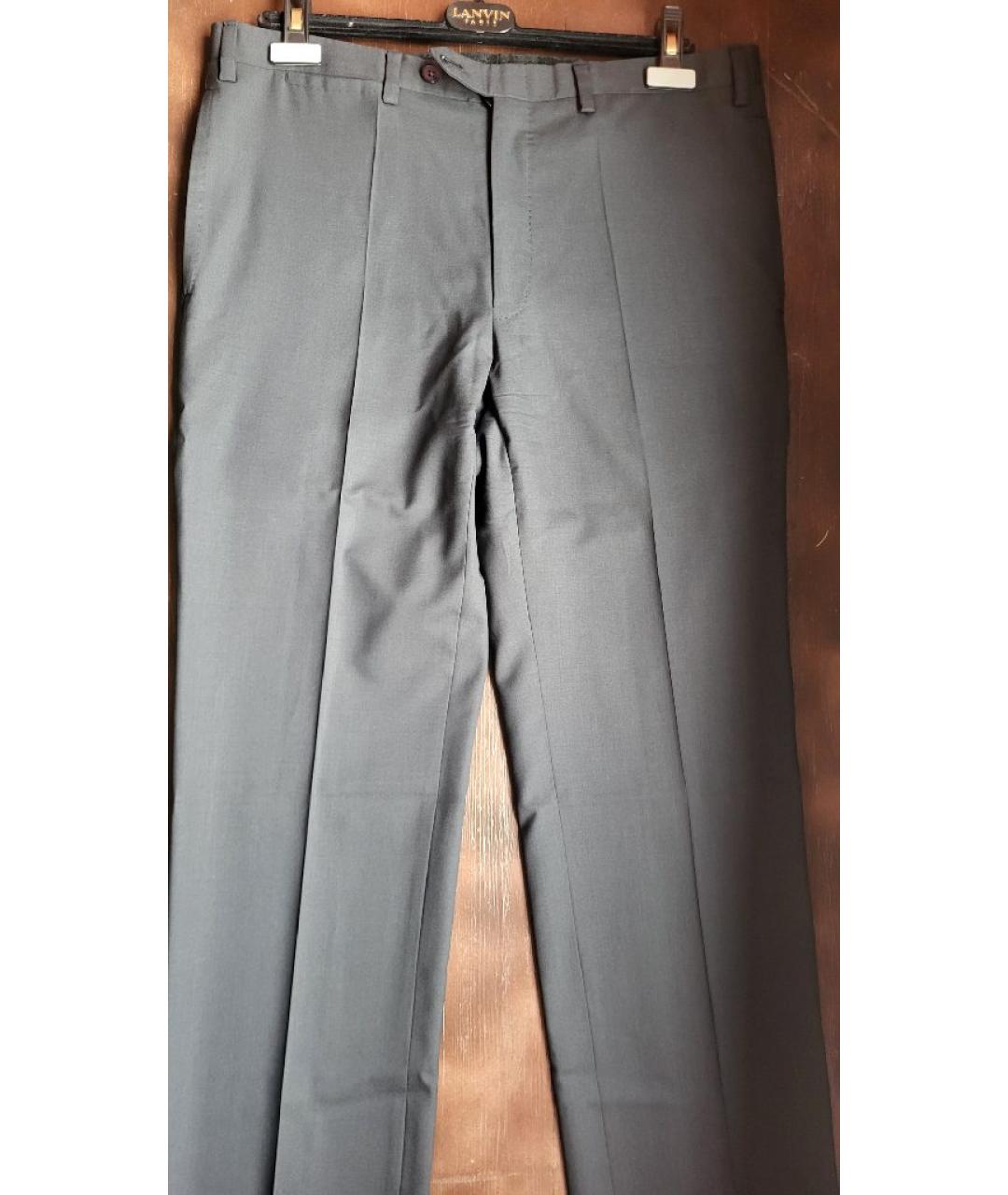 KITON Черные хлопковые классические брюки, фото 3