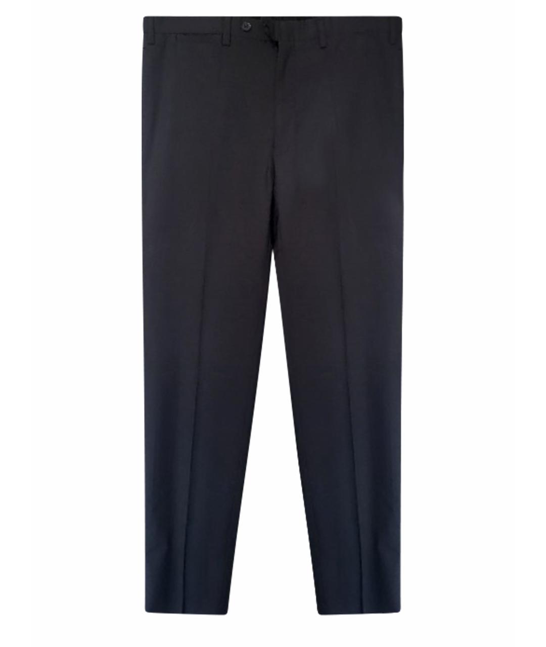 KITON Черные хлопковые классические брюки, фото 1
