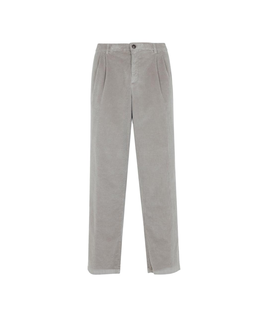 CANALI Серые хлопковые повседневные брюки, фото 1