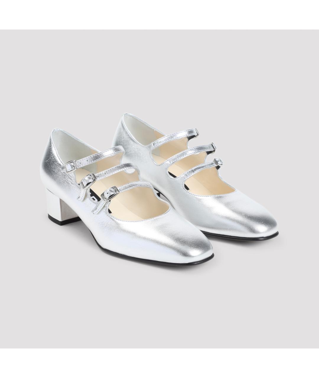 CAREL Серебряные кожаные туфли, фото 5