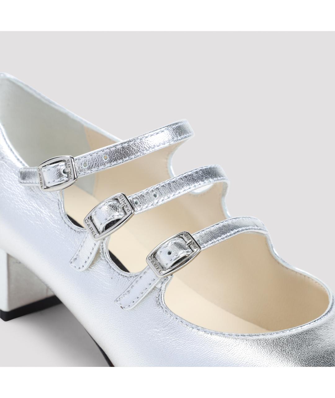 CAREL Серебряные кожаные туфли, фото 6