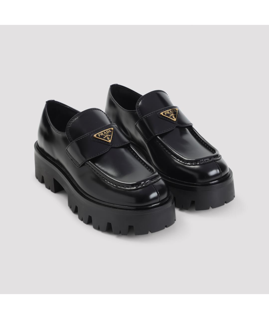 PRADA Черные кожаные лоферы, фото 5