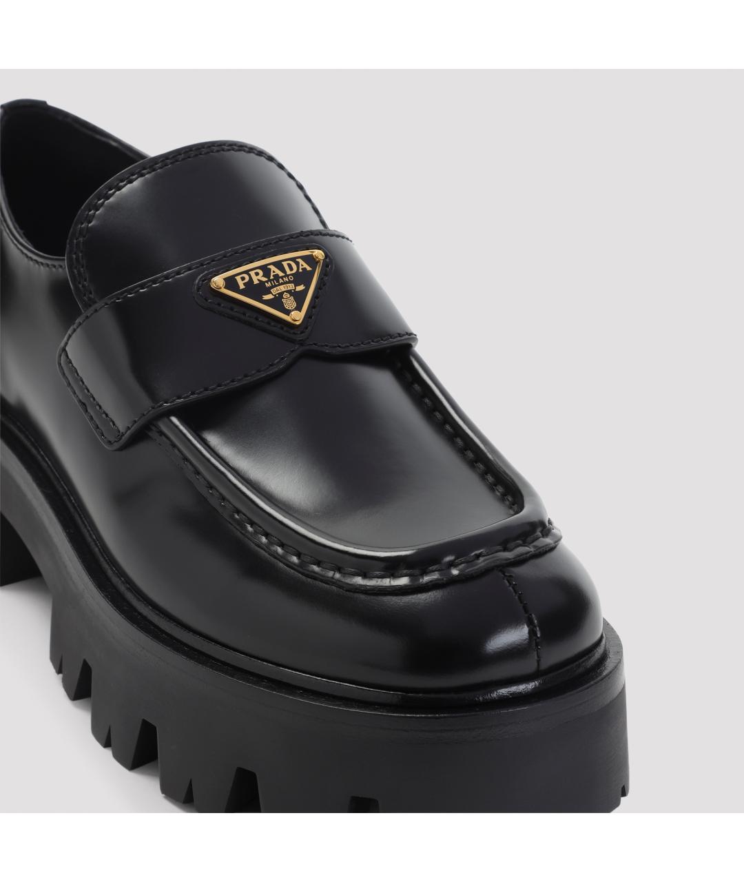 PRADA Черные кожаные лоферы, фото 6