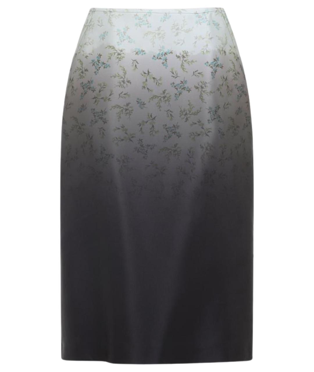 JIL SANDER Мульти шелковая юбка миди, фото 1