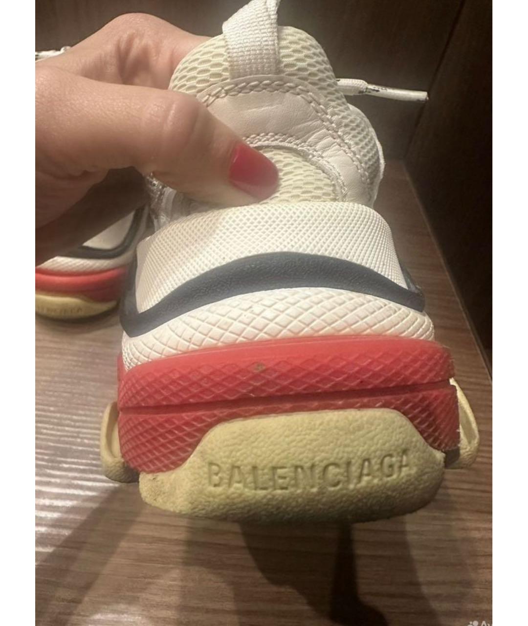 BALENCIAGA Белые кроссовки, фото 4