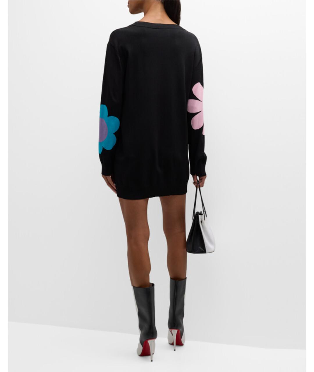 MOSCHINO Черное вискозное повседневное платье, фото 8
