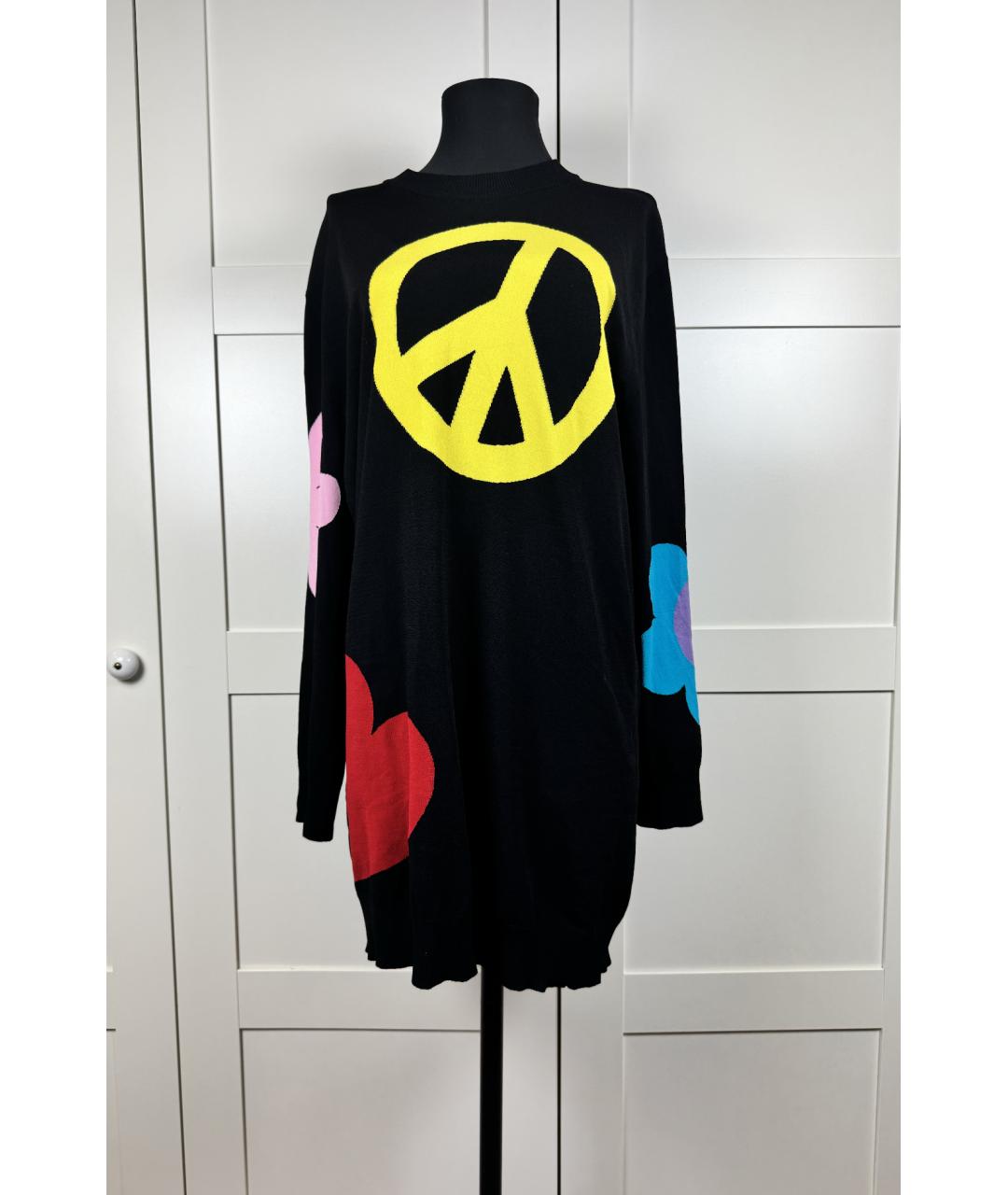 MOSCHINO Черное вискозное повседневное платье, фото 4