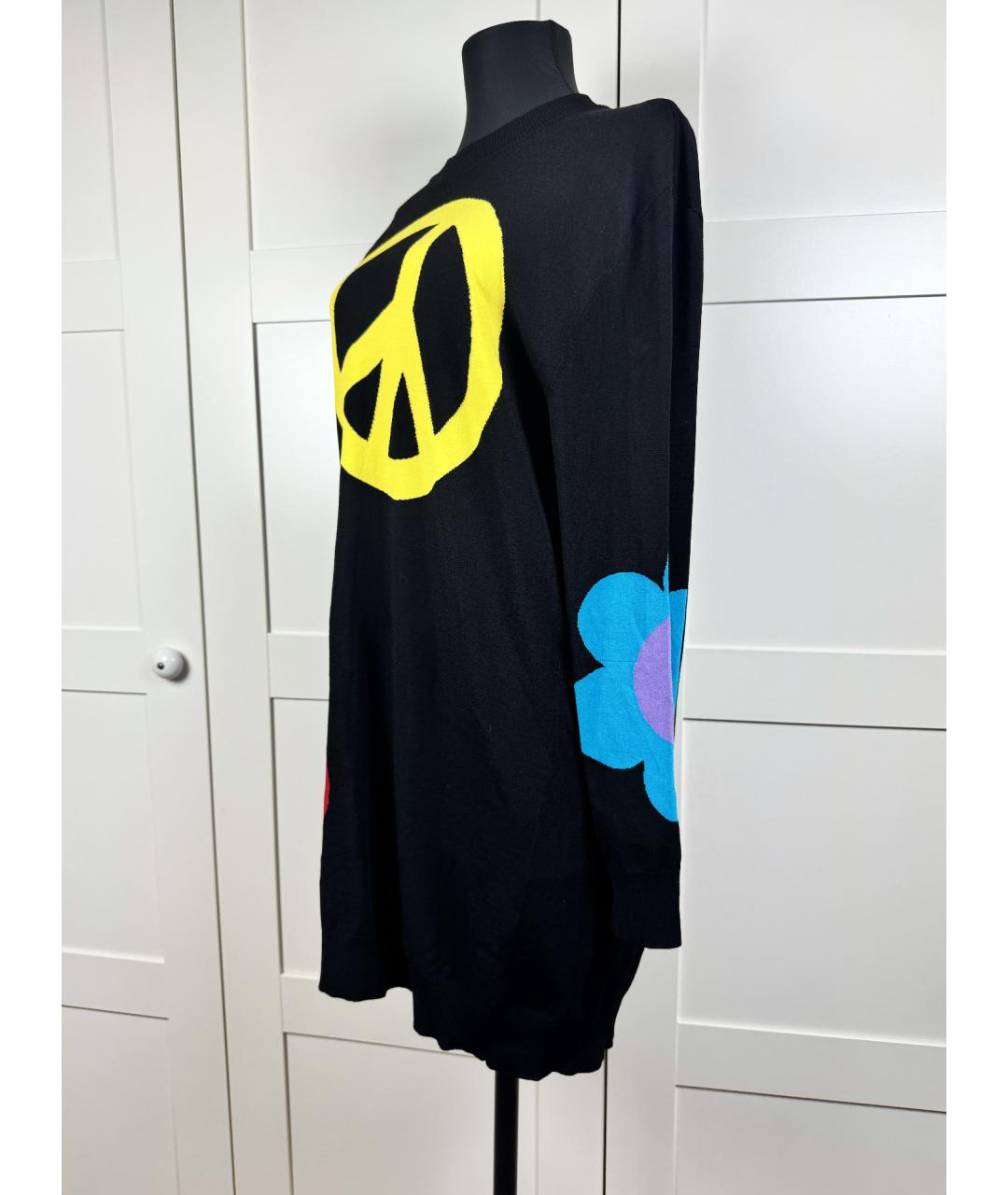 MOSCHINO Черное вискозное повседневное платье, фото 5