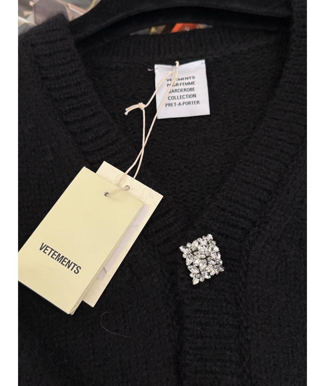 VETEMENTS Черный кардиган, фото 2