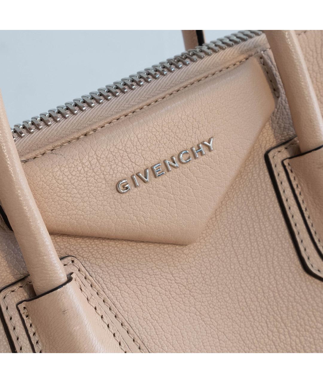 GIVENCHY Розовая кожаная сумка с короткими ручками, фото 4
