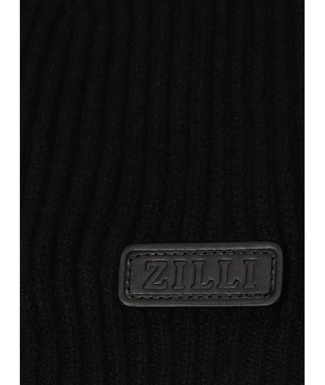 ZILLI Черная шерстяная шапка, фото 3