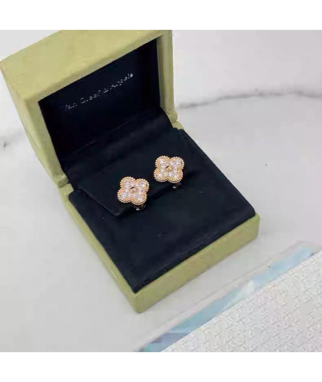 VAN CLEEF & ARPELS Желтые серьги из розового золота, фото 2