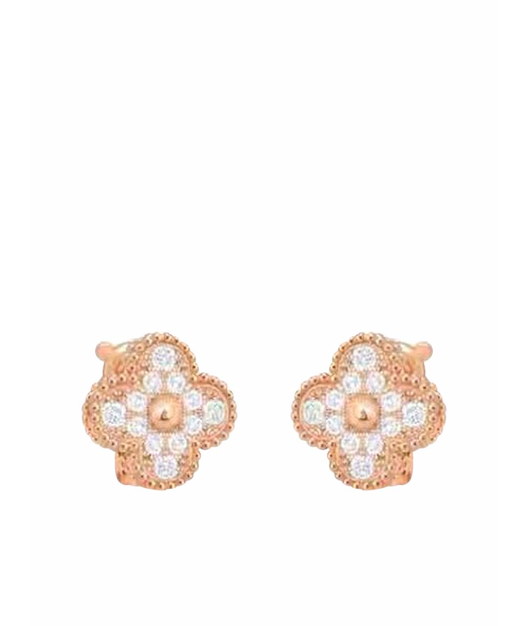 VAN CLEEF & ARPELS Желтые серьги из розового золота, фото 1