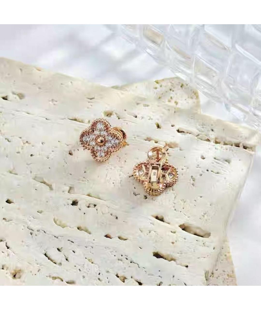 VAN CLEEF & ARPELS Желтые серьги из розового золота, фото 3
