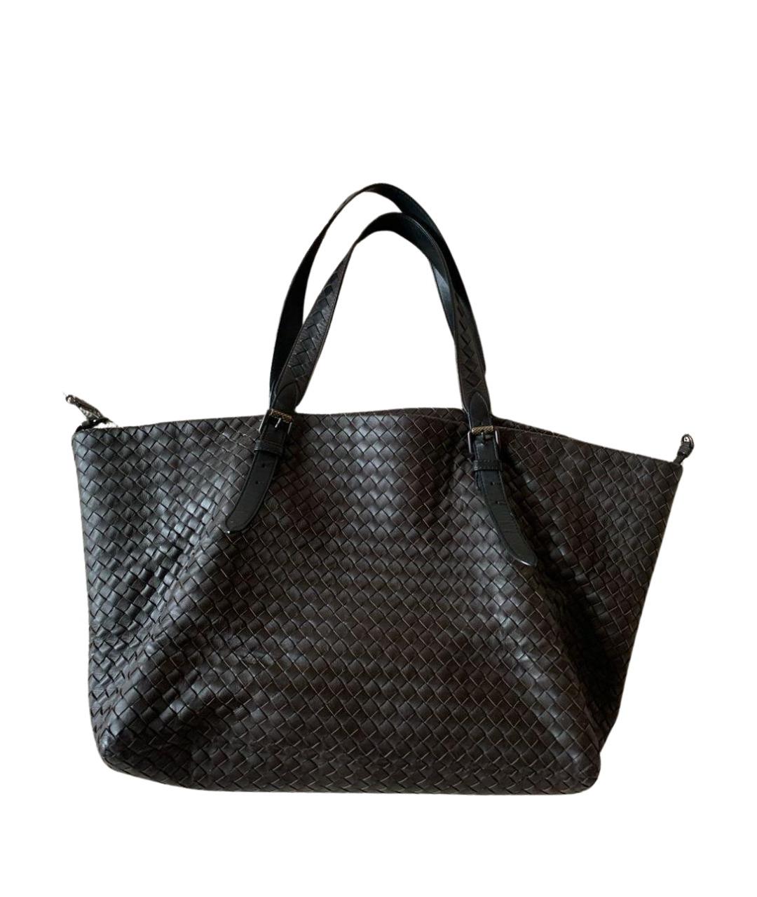 BOTTEGA VENETA Коричневая кожаная сумка тоут, фото 1