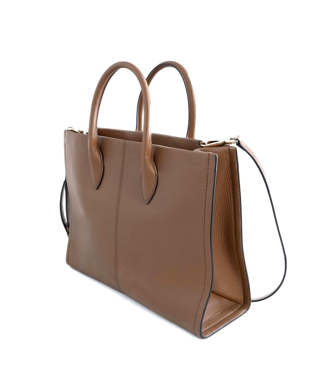 MICHAEL KORS Коричневая кожаная сумка тоут, фото 3