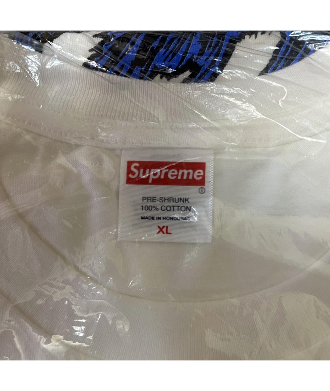 SUPREME Белая хлопковая футболка, фото 6