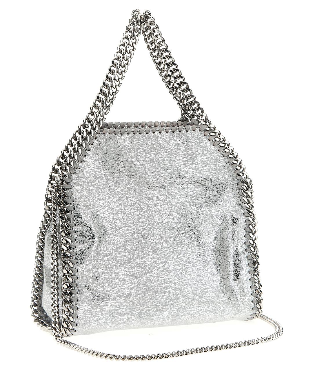 STELLA MCCARTNEY Серебряная синтетическая сумка тоут, фото 2