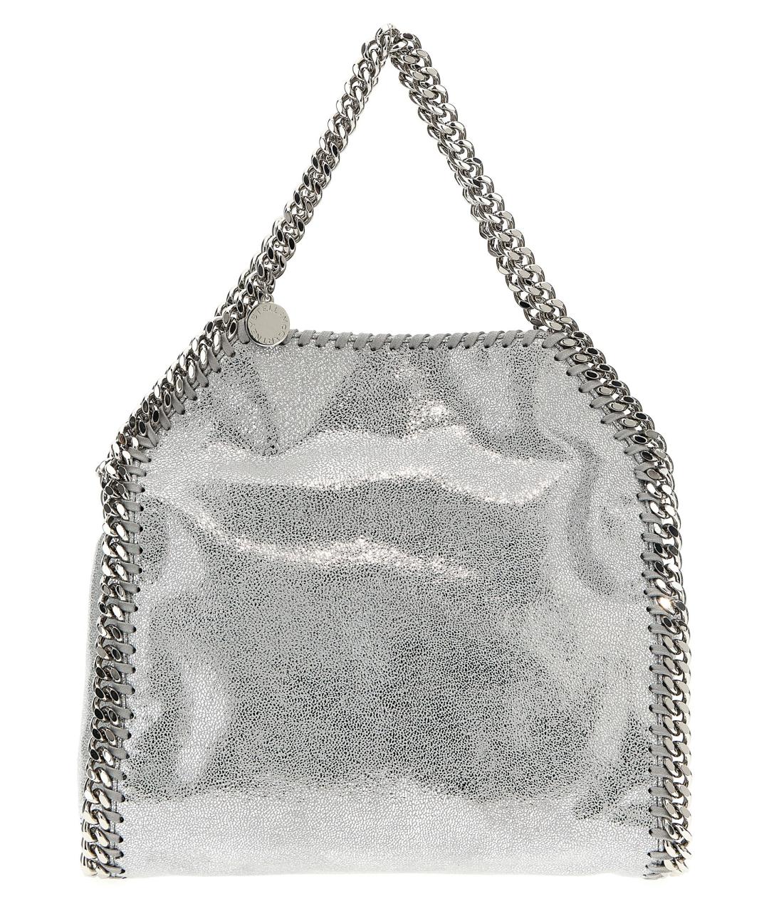 STELLA MCCARTNEY Серебряная синтетическая сумка тоут, фото 1