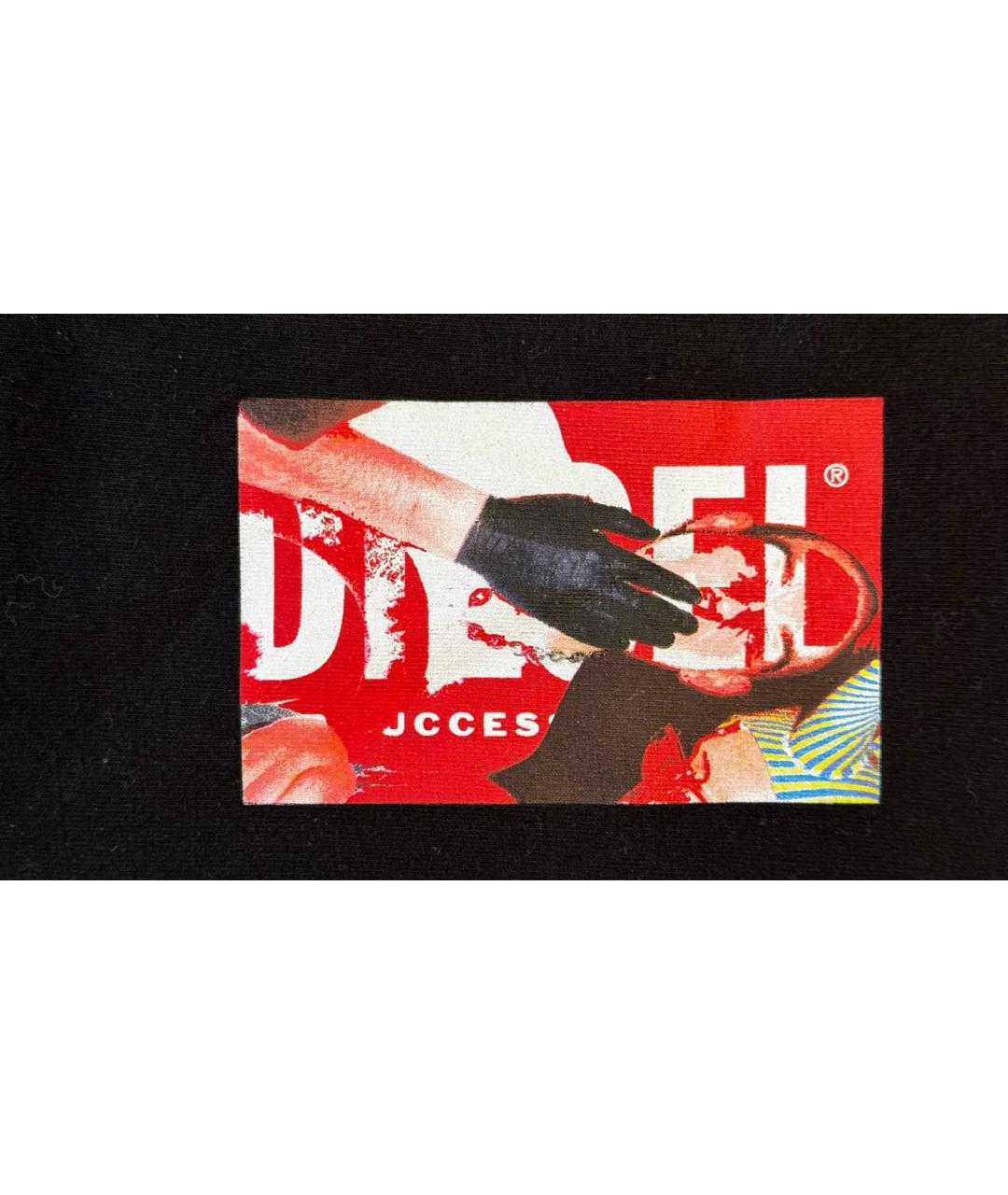 DIESEL Черная хлопковая футболка, фото 5