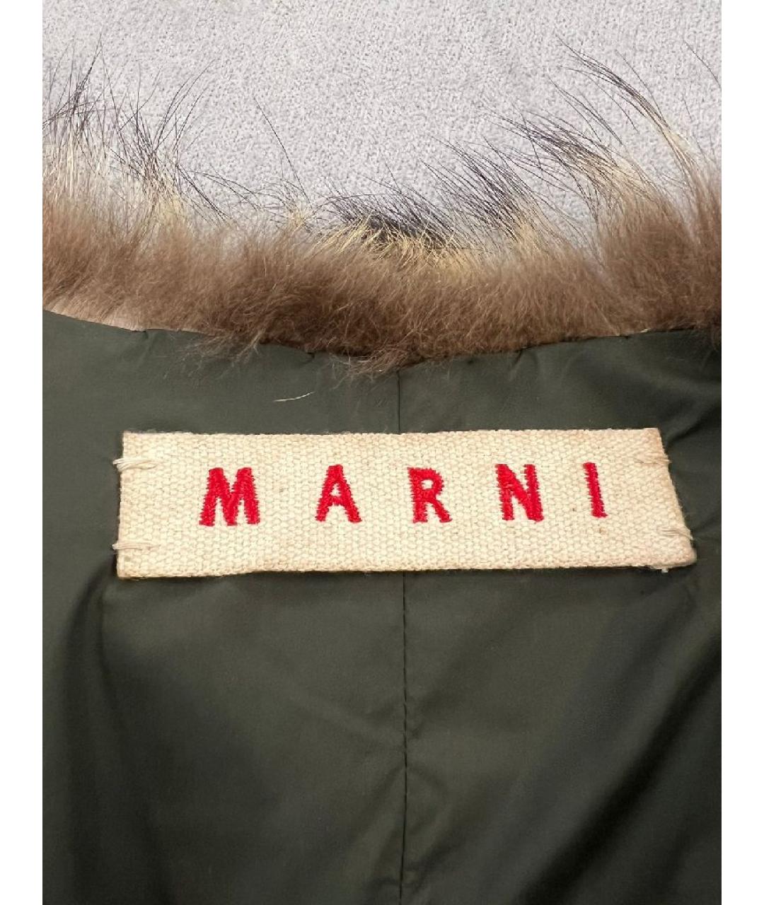 MARNI Бежевый меховой жилет, фото 6