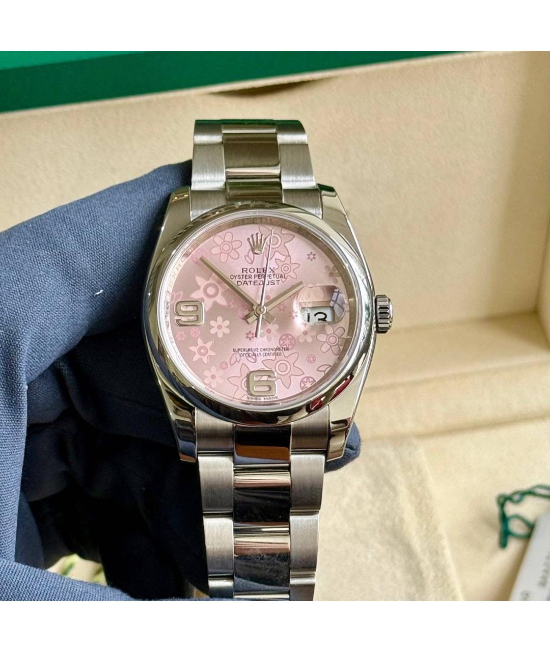 ROLEX Розовые часы, фото 4