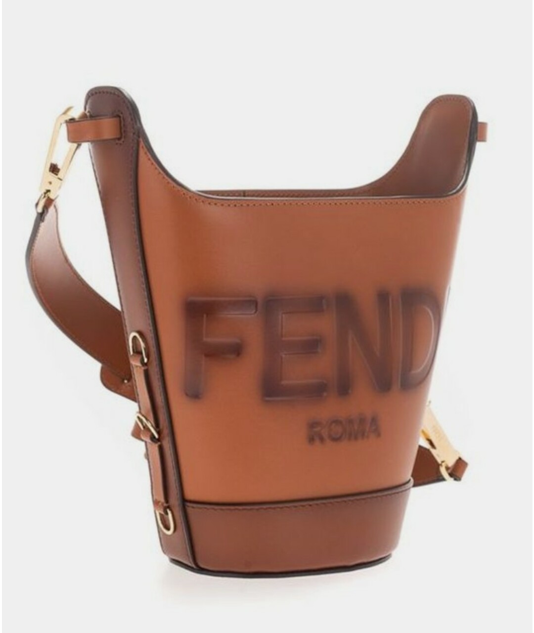 FENDI Коричневая кожаная сумка тоут, фото 4