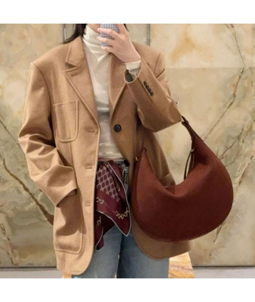 CELINE Коричневая кожаная сумка через плечо, фото 6