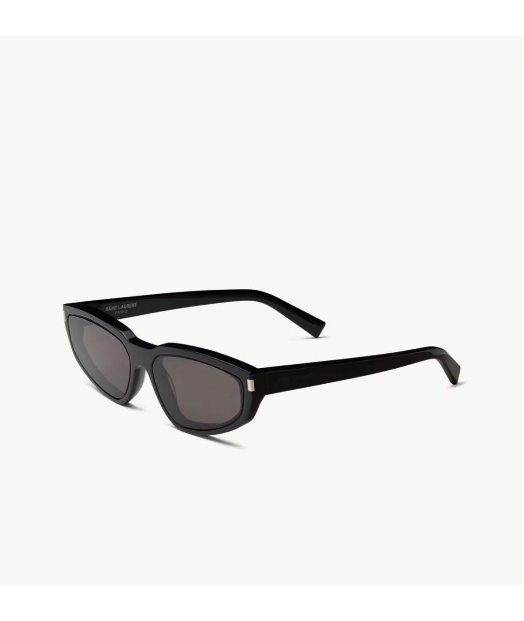 SAINT LAURENT Черные пластиковые солнцезащитные очки, фото 2