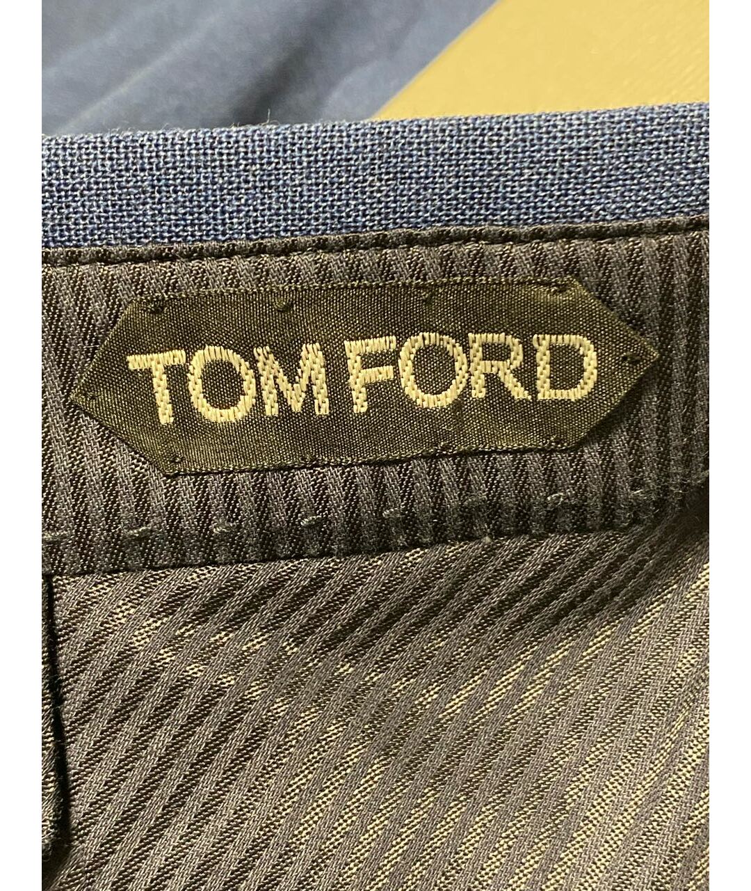 TOM FORD Синие шерстяные классические брюки, фото 4