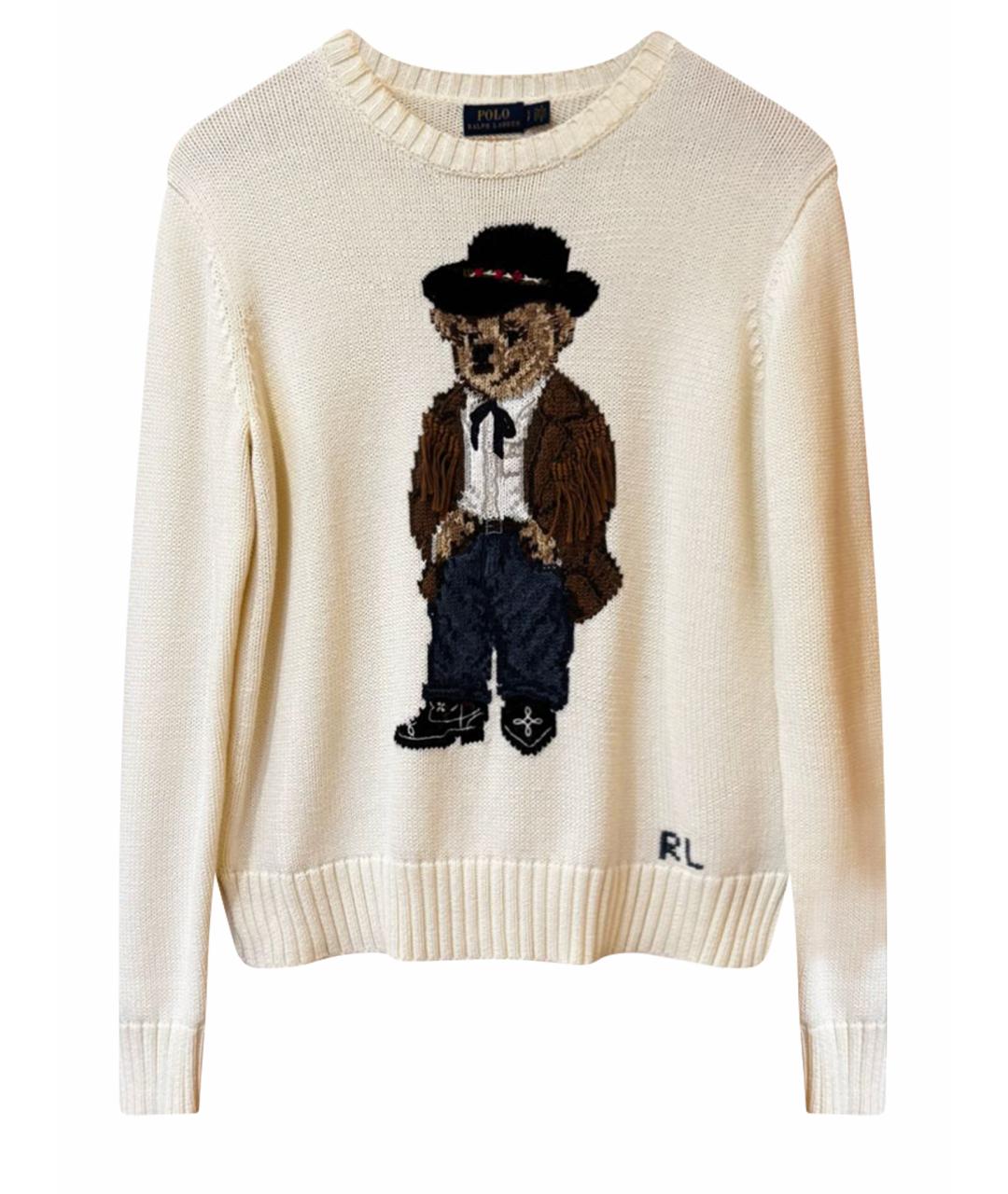 POLO RALPH LAUREN Белый хлопковый джемпер / свитер, фото 1