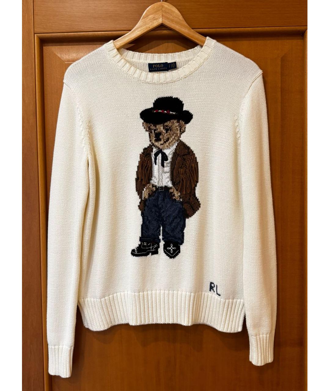 POLO RALPH LAUREN Белый хлопковый джемпер / свитер, фото 6