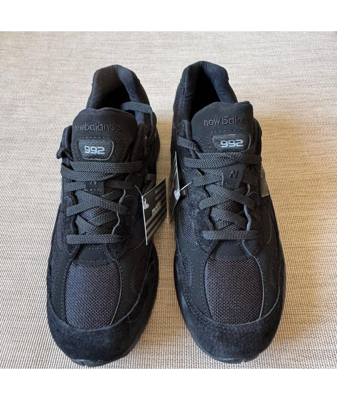 NEW BALANCE Черные замшевые низкие кроссовки / кеды, фото 2