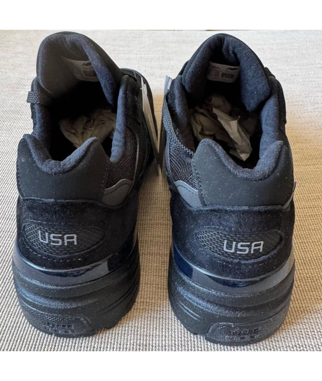 NEW BALANCE Черные замшевые низкие кроссовки / кеды, фото 4