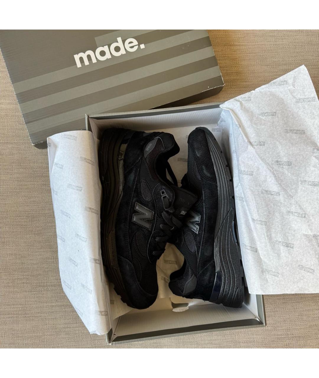 NEW BALANCE Черные замшевые низкие кроссовки / кеды, фото 5