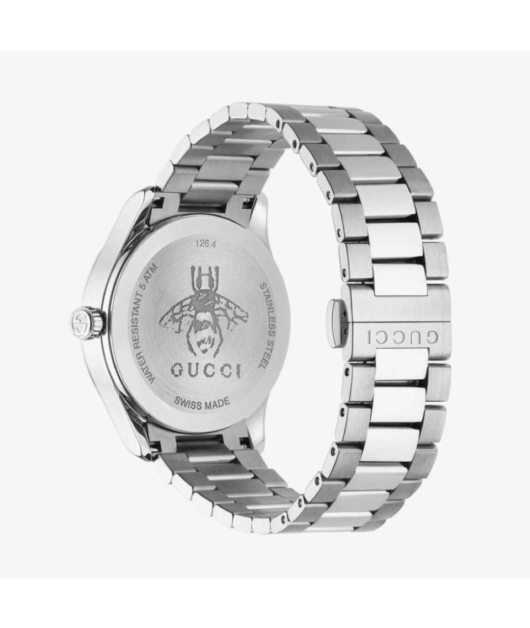 GUCCI Серебряные стальные часы, фото 2