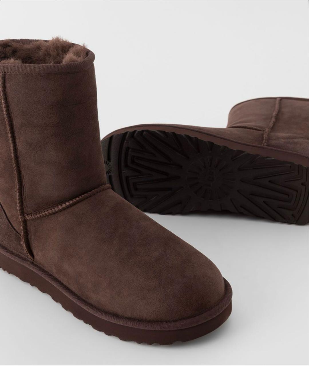 UGG AUSTRALIA Коричневые замшевые ботинки, фото 4
