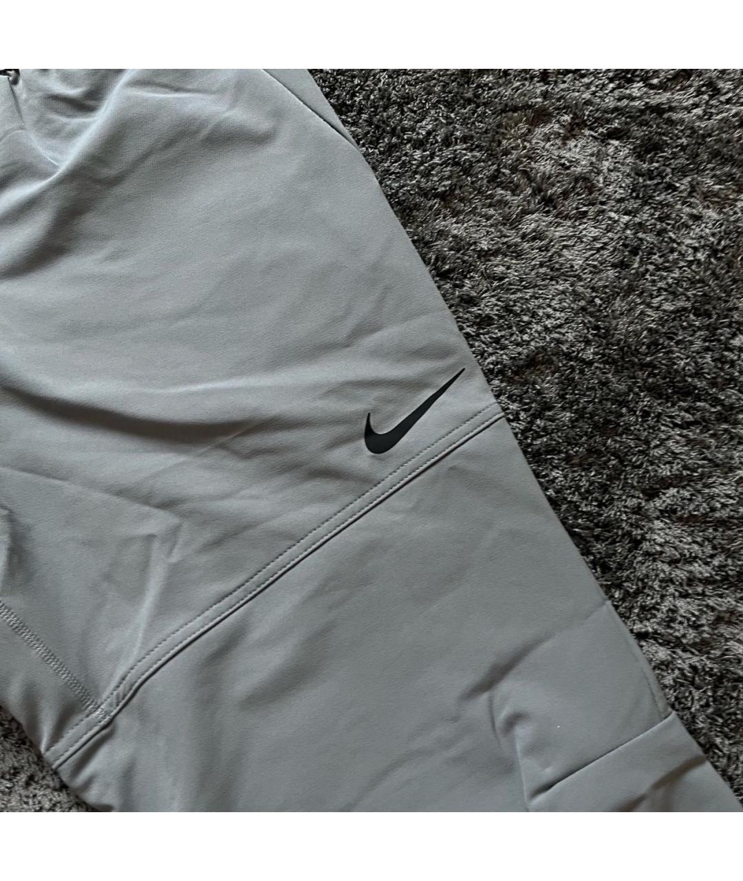NIKE Серые полиэстеровые повседневные брюки, фото 4
