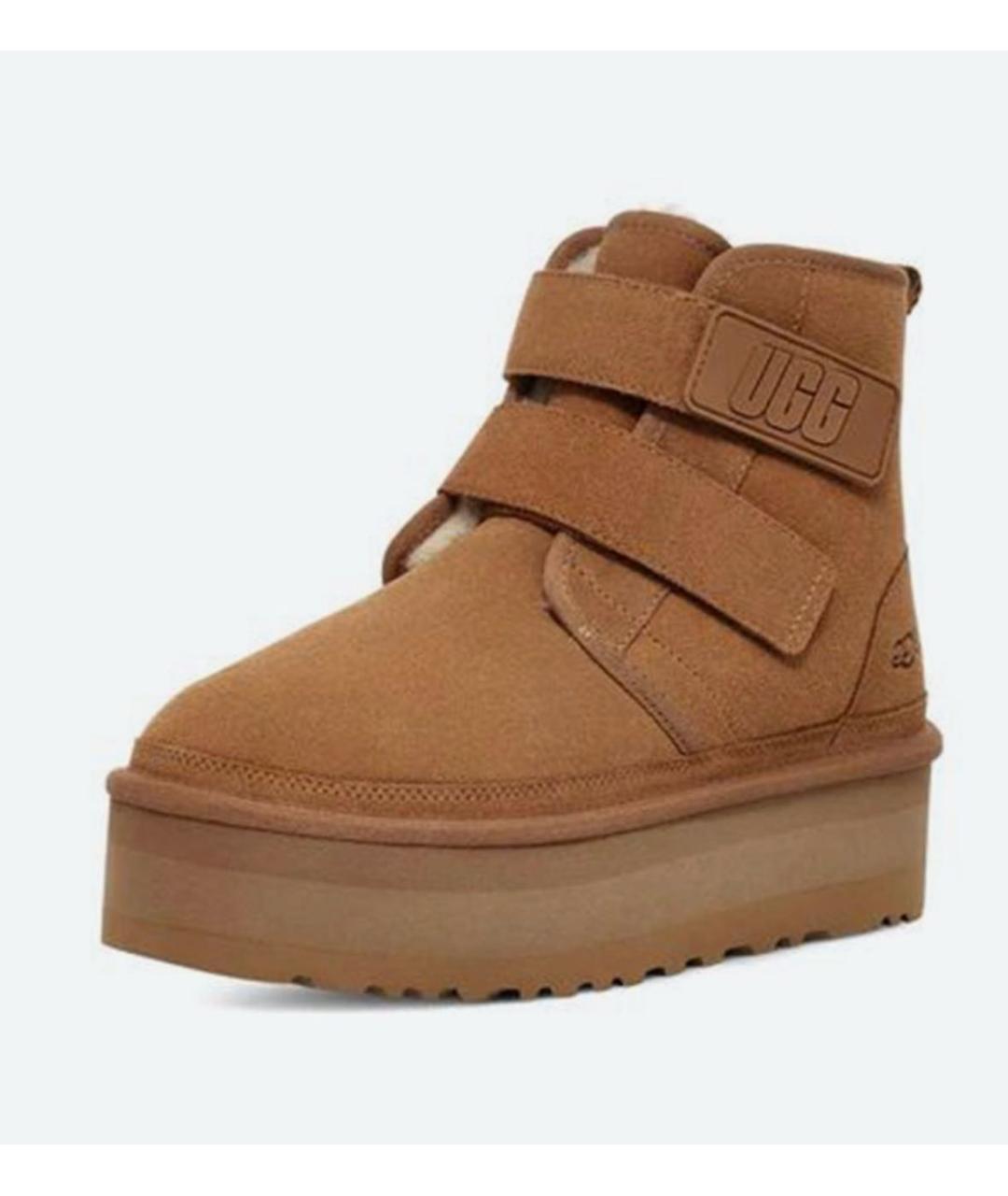 UGG AUSTRALIA Коричневые замшевые ботинки, фото 2