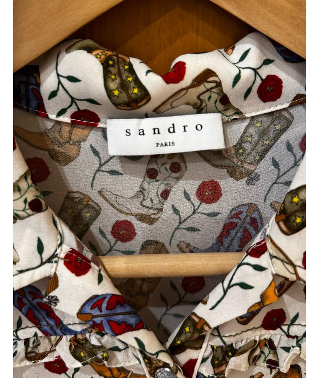 SANDRO Мульти полиэстеровое повседневное платье, фото 3