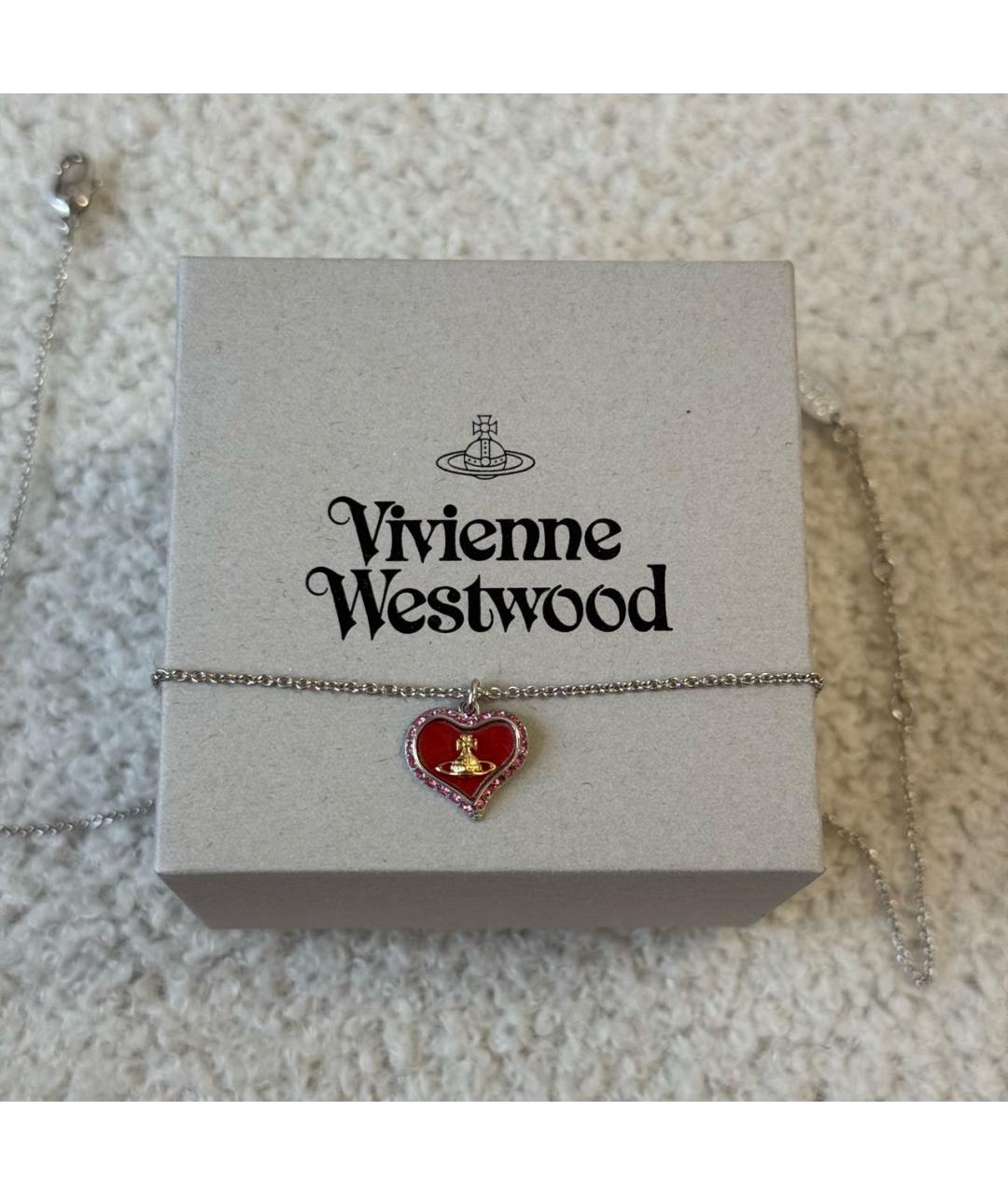 VIVIENNE WESTWOOD Красная металлическая подвеска, фото 3
