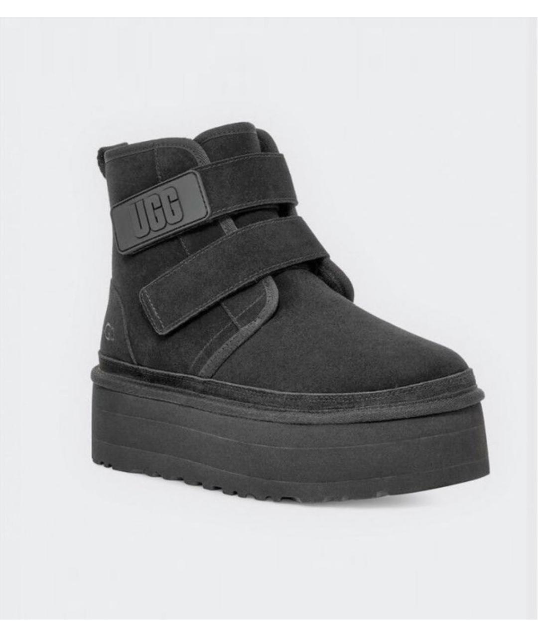 UGG AUSTRALIA Черные замшевые ботинки, фото 2