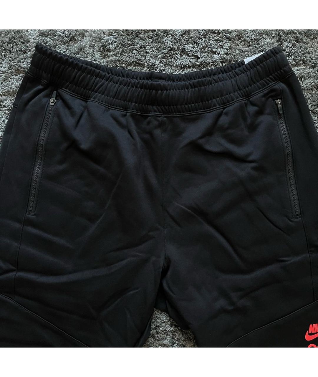 NIKE Черные полиэстеровые повседневные брюки, фото 2