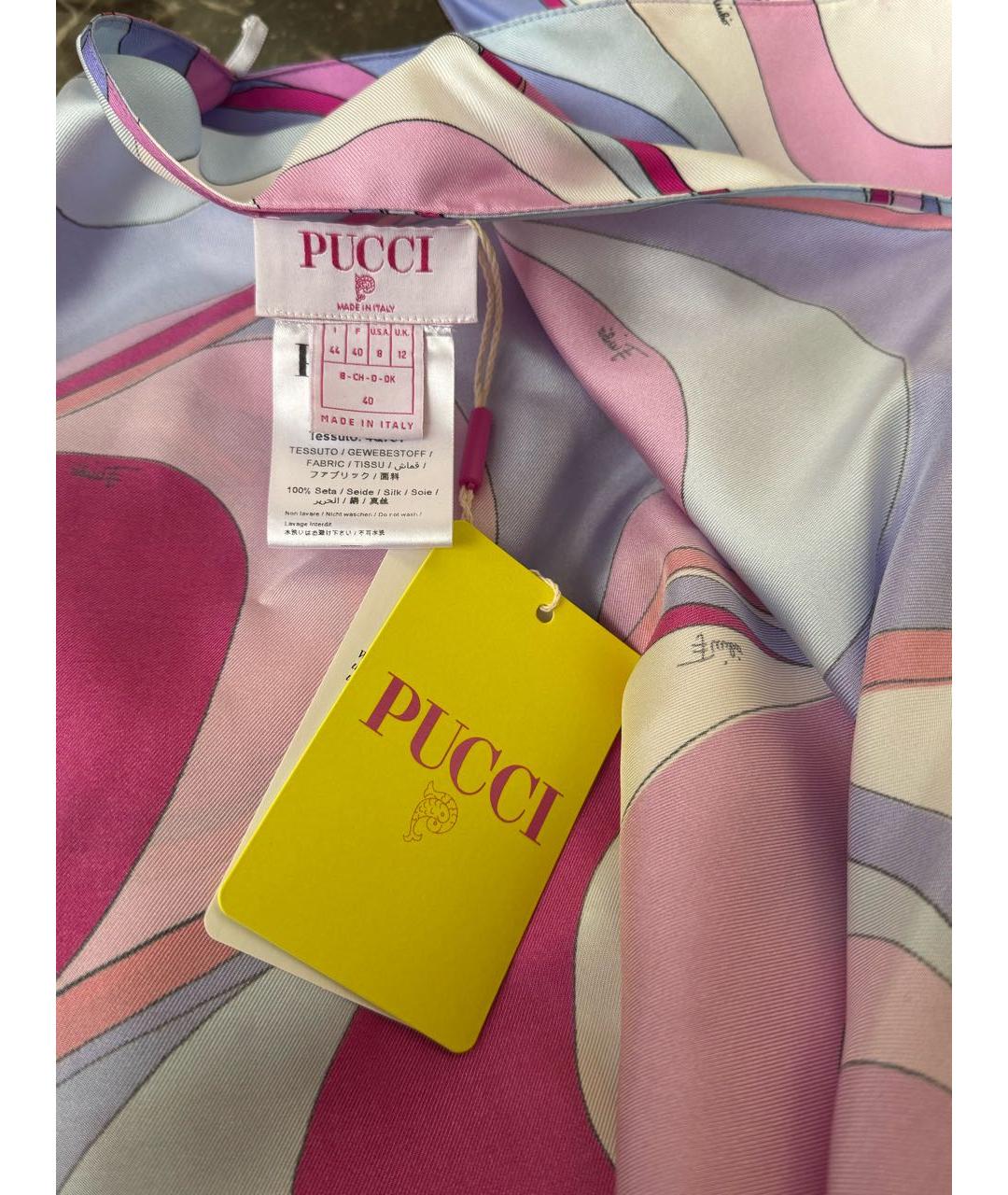 PUCCI Мульти шелковое коктейльное платье, фото 3