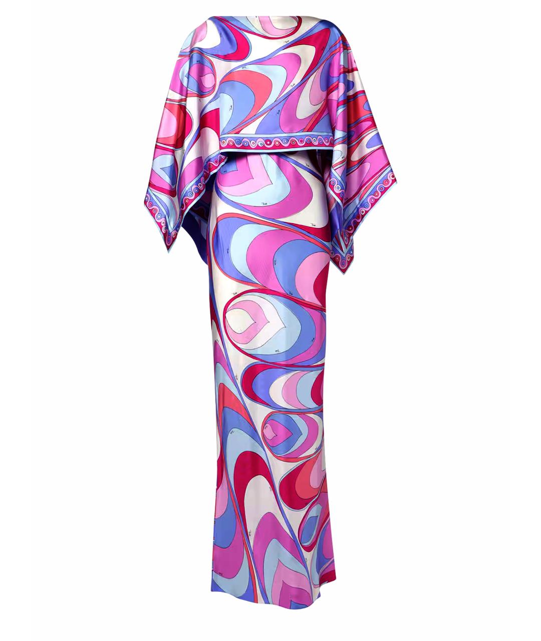 PUCCI Мульти шелковое коктейльное платье, фото 1