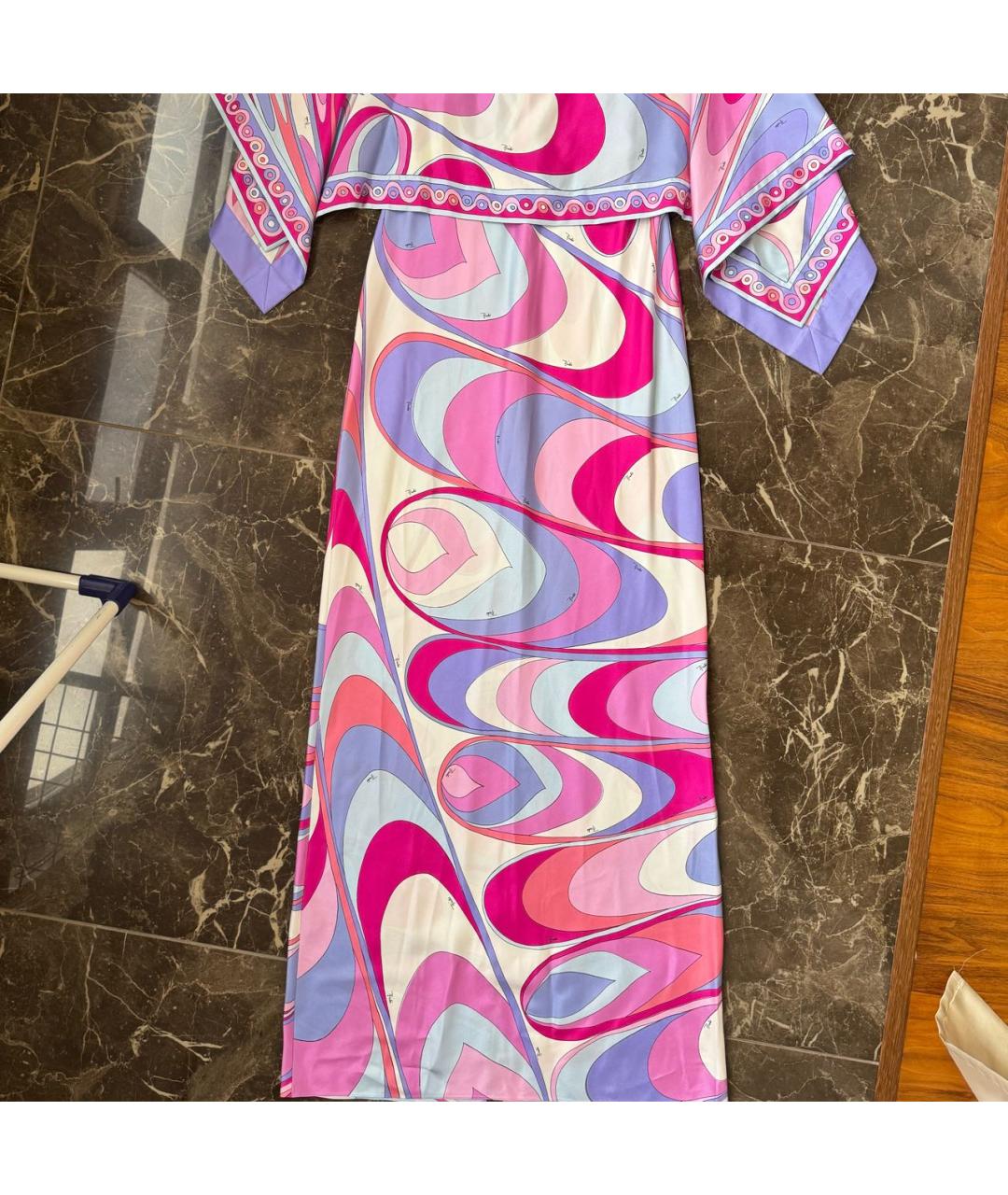 PUCCI Мульти шелковое коктейльное платье, фото 2