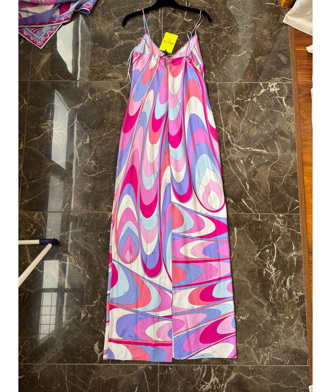 PUCCI Мульти шелковое коктейльное платье, фото 4