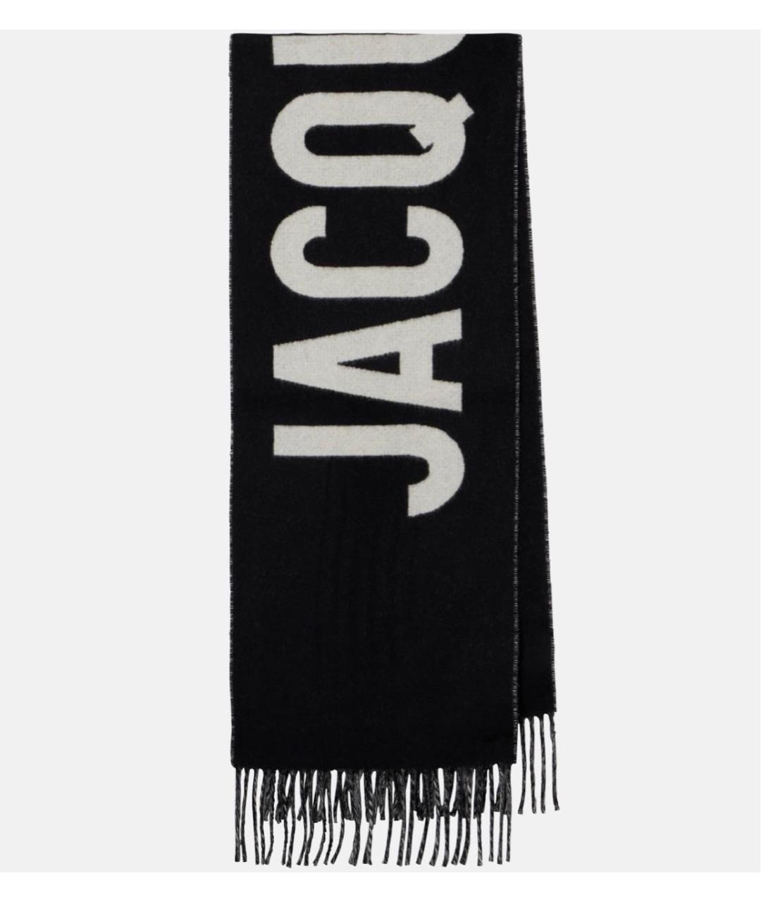 JACQUEMUS Черный шерстяной шарф, фото 2