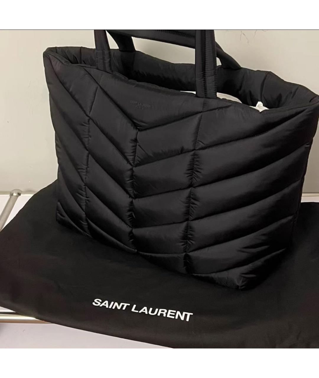 SAINT LAURENT Черная пелетеная сумка через плечо, фото 2