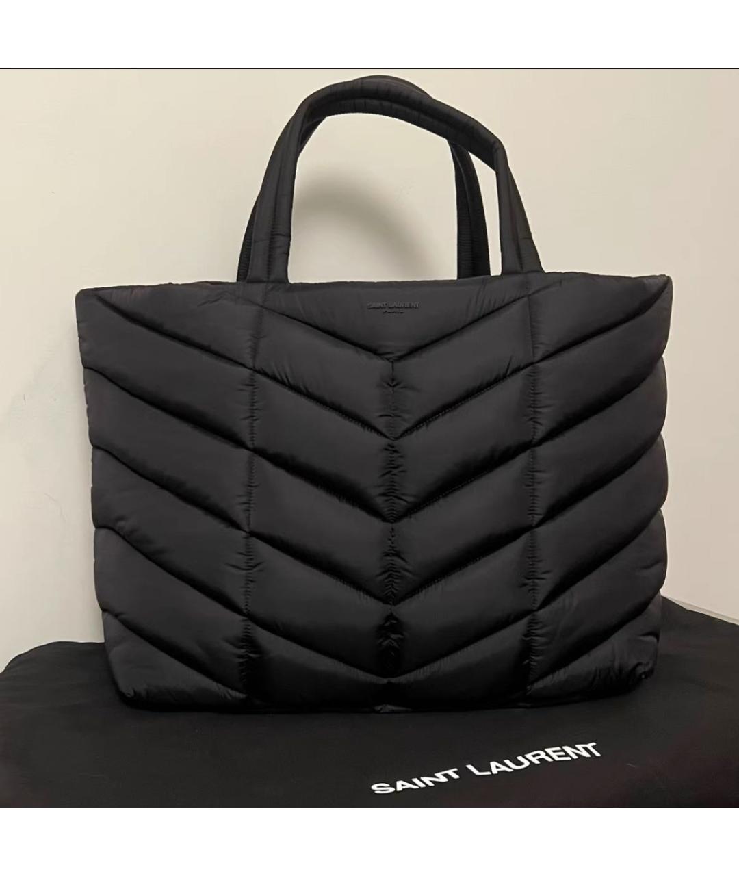 SAINT LAURENT Черная пелетеная сумка через плечо, фото 6